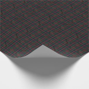 Dark Academia Forest Green Tartan Plaid Wrapping Paper