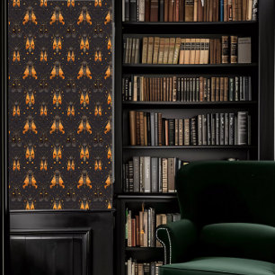 Dark Academia Gold Insects Wallpaper