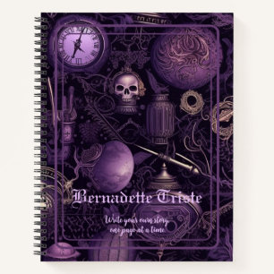 Dark Academia Goth Aesthetic Name Sentiment  Notebook