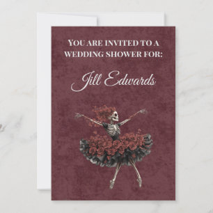 Dark Academia Goth Wedding Shower Invitation