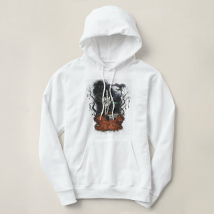 Dark Academia Gothic Crop Hoodie   Edgy Skeleton 