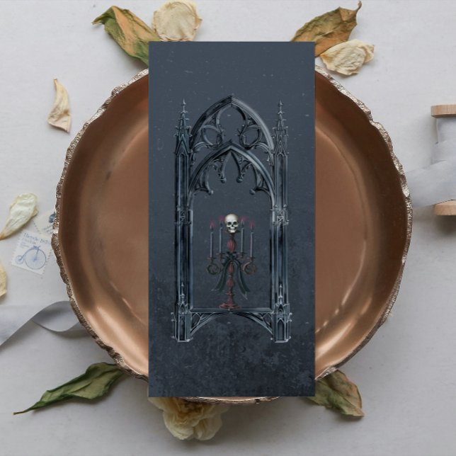 Dark Academia Gothic Frame Custom Name Bookmark Invitation (Creator Uploaded)