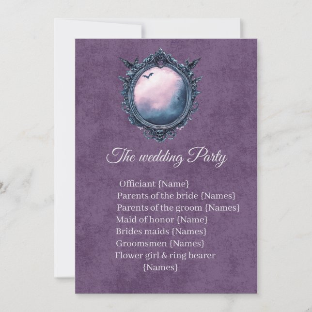 Dark Academia Gothic Mirror Ceramony Program (Front)