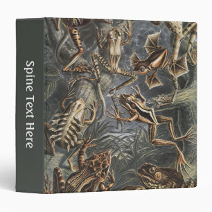 Dark Academia Haeckel Vintage Frog Nature Print Binder