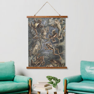Dark Academia Haeckel Vintage Frog Nature Print Hanging Tapestry