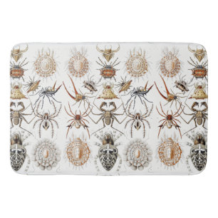 Dark Academia Haeckel Vintage Spider Symmetry Art Bath Mat