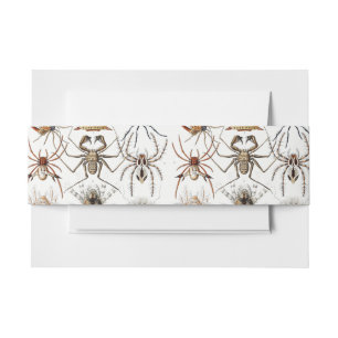 Dark Academia Haeckel Vintage Spider Symmetry Art Invitation Belly Band