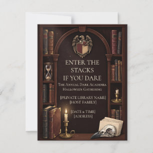 Dark Academia Halloween Vintage  RSVP Card