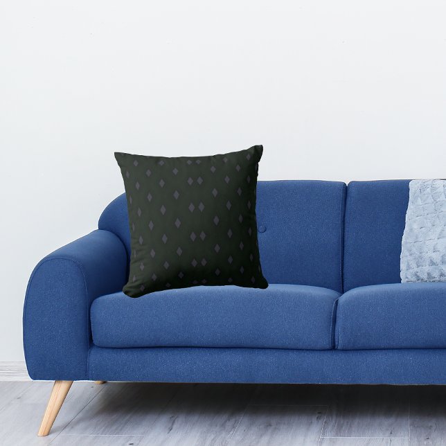 Dark Academia Harlequin Diamond Gothic Pattern Throw Pillow (Dark Academia Harlequin Diamond Gothic Pattern Throw Pillow)