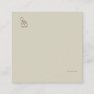 Dark Academia Ink Pot – Minimalist Vintage Library Enclosure Card