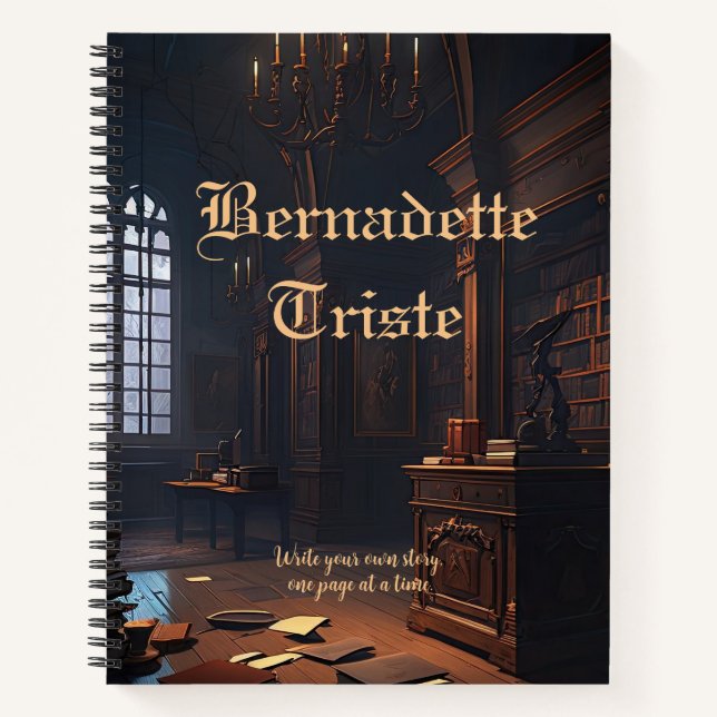 Dark Academia Library Livres Vibes Nom Sentiment (Devant)