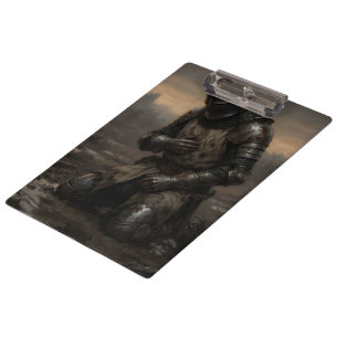 Dark Academia Medieval Knight Clipboard, Historic Clipboard