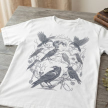 Dark Academia Moonlit Raven Gothic Graphic
