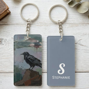 Dark Academia Raven Crow Gothic Style Keychain