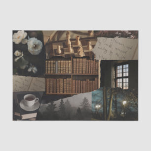 Dark Academia Scrapbook Collage Tissue Paper