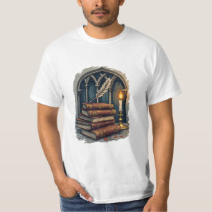 Dark Academia Vintage Library Aesthetic for Book L T-Shirt