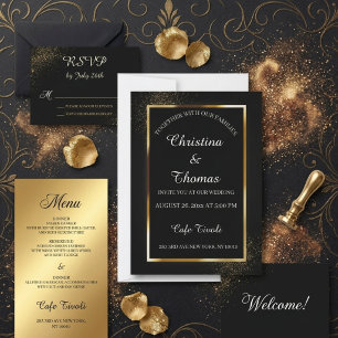 Dark Academia Wedding Invitation Suite