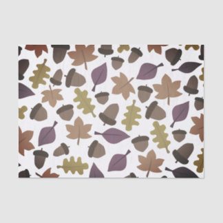 Dark Acorn and Leaf Tissue Paper