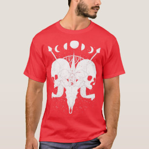 Dark Alchemy Esoteric Occult Skulls Moon Phase T-Shirt