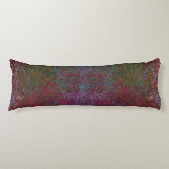 Dark Alcohol Ink Abstract Body Pillow (Front)