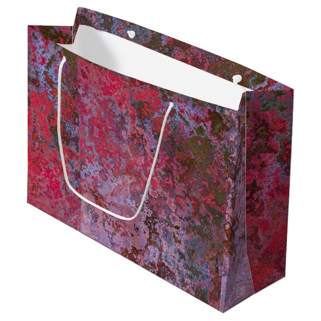 Dark Alcohol Ink Abstract Large Gift Bag (Front Angled)
