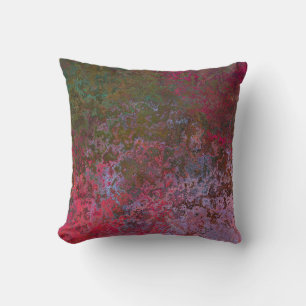 Dark Alcohol Ink Abstract Throw Pillow
