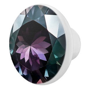 Dark Alexandrite Crystal Pattern Ceramic Knob