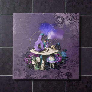 Dark Alice Rustic Deep Purple Caterpillar Tile