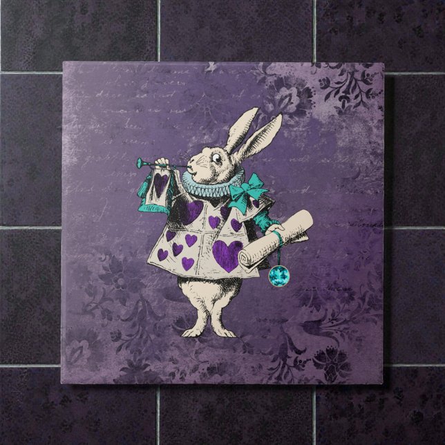 Dark Alice Rustic Deep Purple Rabbit Tile (Creator Uploaded)