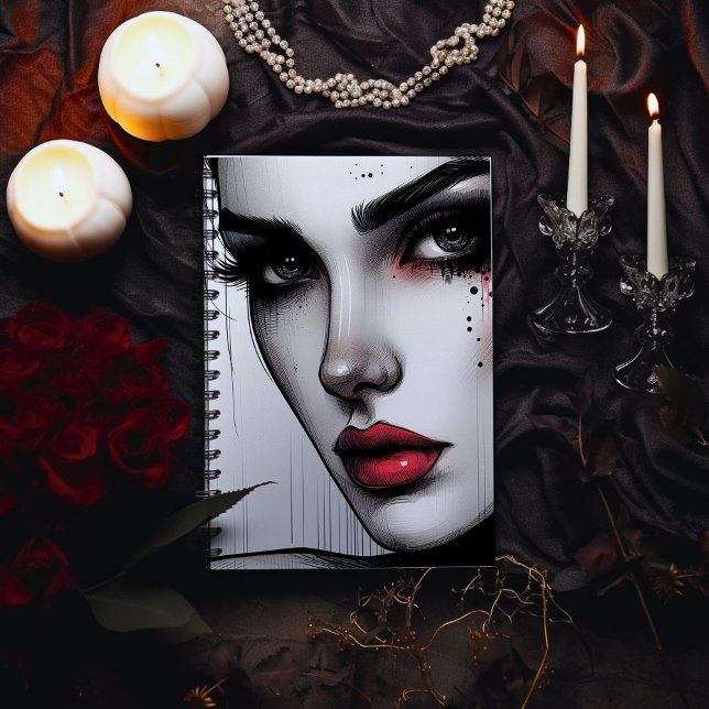 Dark Allure Gothic – Dramatic Red Lips Notebook (Creator Uploaded)