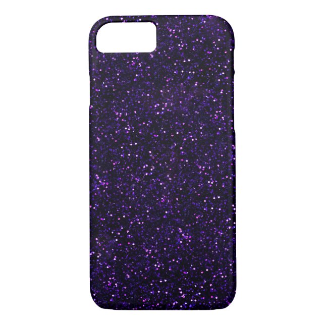 Dark Amethyst Purple Glitter Case-Mate iPhone Case (Back)
