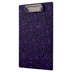 Dark Amethyst Purple Glitter Clipboard
