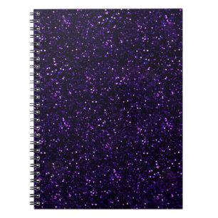 Dark Amethyst Purple Glitter Notebook