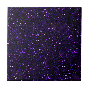 Dark Amethyst Purple Glitter Tile