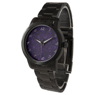 Dark Amethyst Purple Glitter Watch