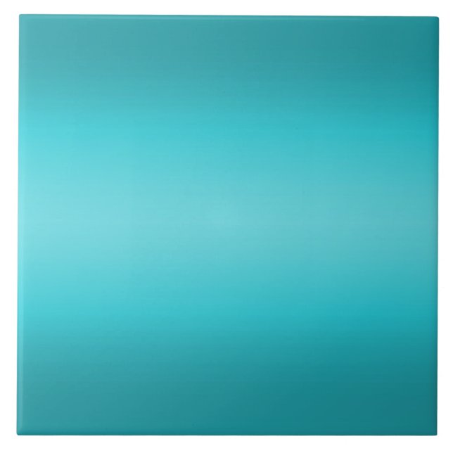 Dark and Light Aqua Blue Gradient - Turquoise Tile (Front)