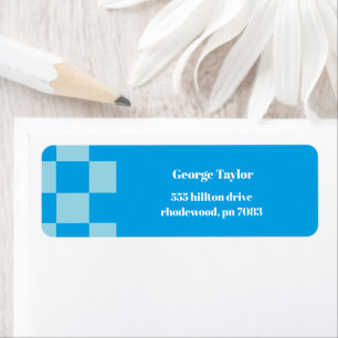 Dark and light blue square blocks pattern