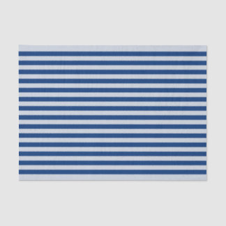 Dark and Light Blue Stripes Tissue Paper