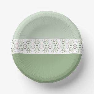 Dark And Light Green  Paper Plate