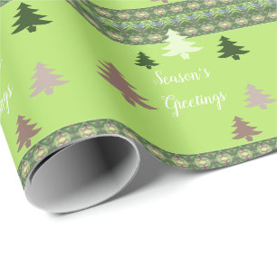 Dark and Light Green Wrapping Paper