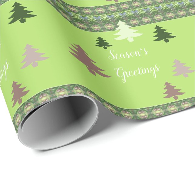 Dark and Light Green Wrapping Paper (Roll Corner)