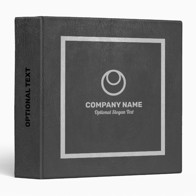 Dark and light grey faux leather texture binder (Front/Spine)