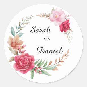 Dark and Light Pink Rose Blush Envelope Seal