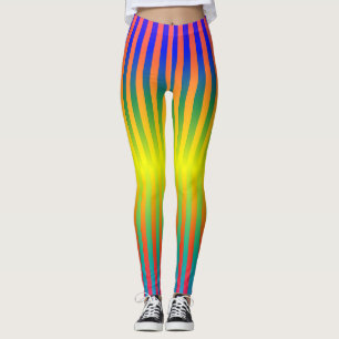 Dark and Light Rainbows (Stripes) Leggings