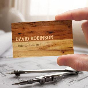 Dark and Light Wood Grain Look Business Card