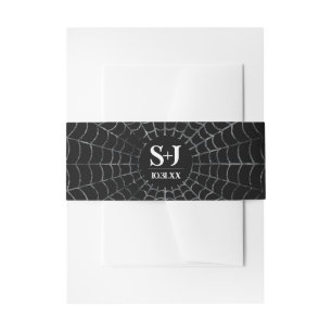 Dark and Moody Customizable Wedding Belly Band  Invitation Belly Band