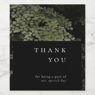 Dark and Moody Ferns Modern Favour Sticker