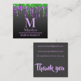 DARK AND SPOOKY HALLOWEEN SQUARE BUSINESS CARD
