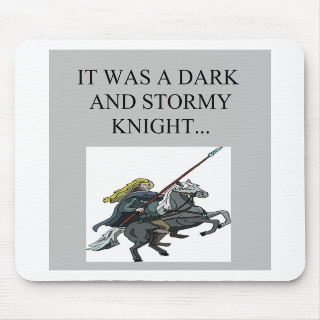 dark and stormy night cliche joke mouse pad (Front)