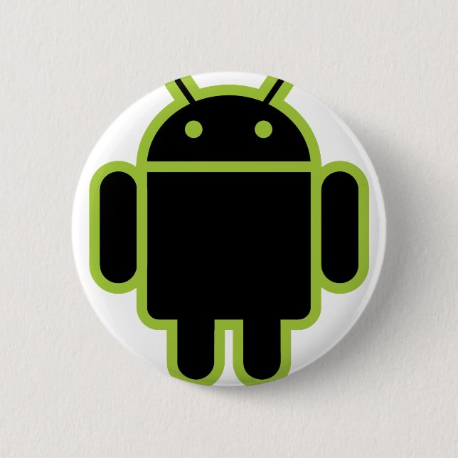 Dark Android 2 Inch Round Button (Front)